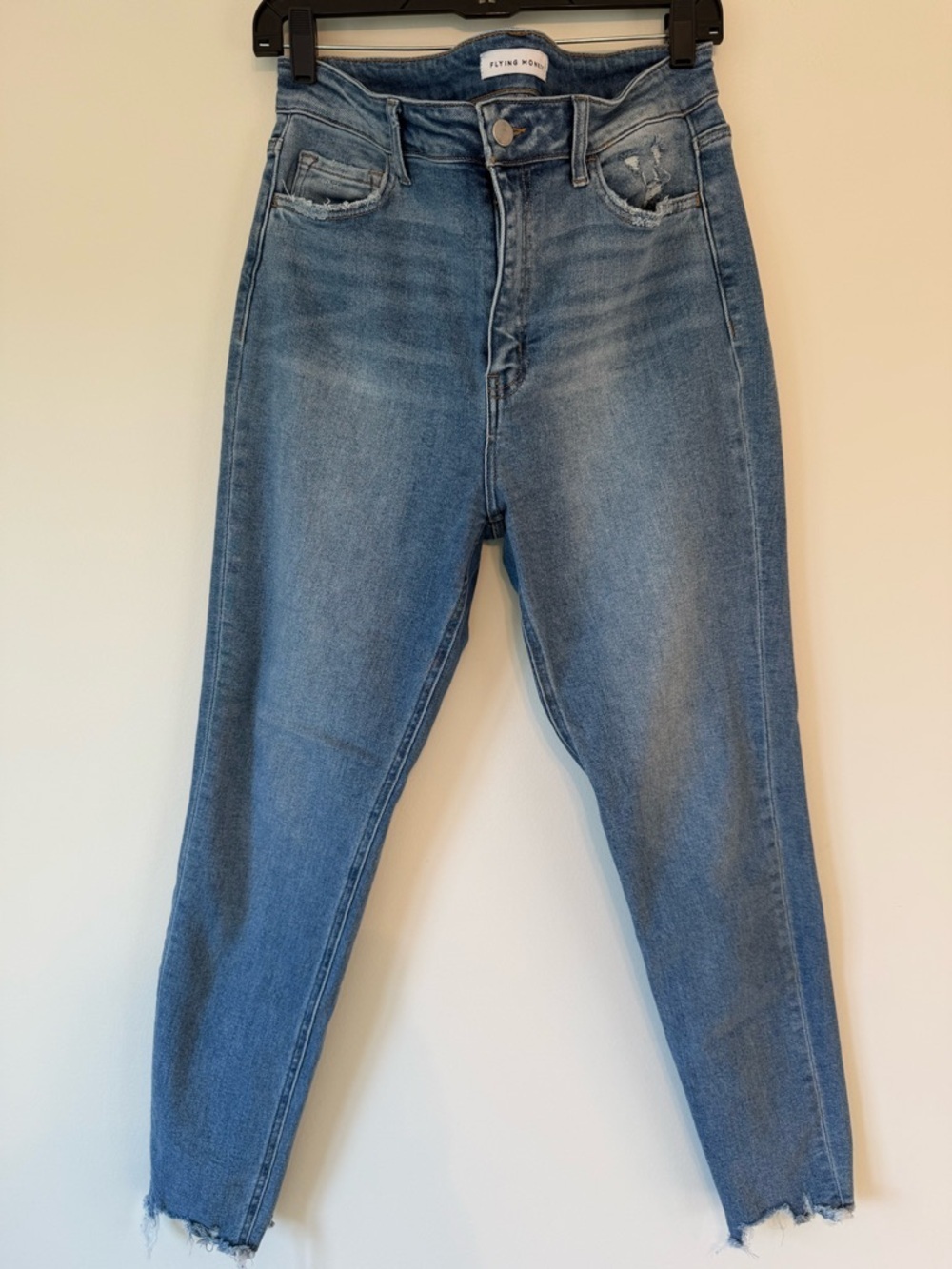 FLYING MONKEY High Rise Skinny Distressed Raw Hem Jeans - Size 31